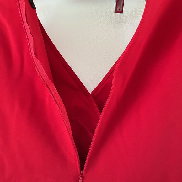 NWT Worthington Stretch Draped Wrap Bodycon Red Dress Size 6 - Picture 7 of 7